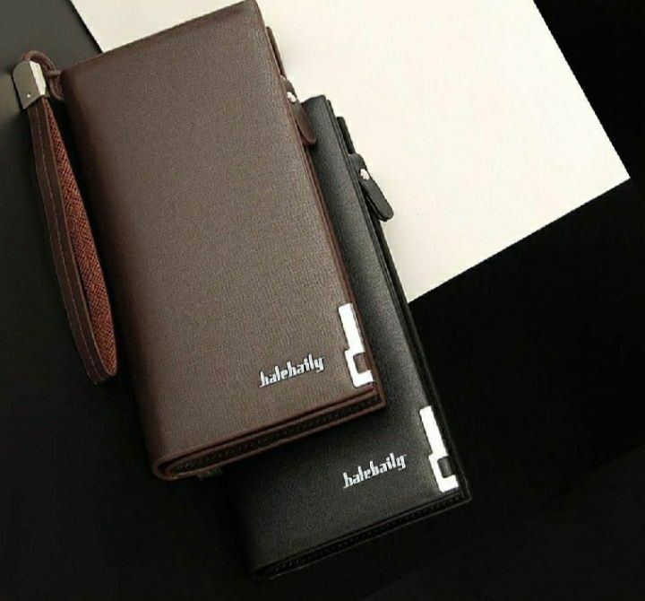 Balebaily Pu Leather Wallets Classic Long Style Card Holder Purse Zipper Large Capacity Brand Luxury Wallet For Men